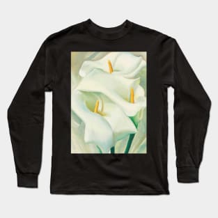 High Resolution Calla Lilies by Georgia O'Keeffe Long Sleeve T-Shirt